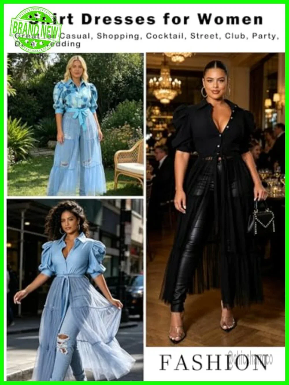 Sheet Button Down Dress Maxi Long Shirt with Belt Sheer Mesh Patchwork